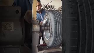 Alloy wheels repair process caralignment wheelalignment automotive caralignment shorts [upl. by Anatlus939]