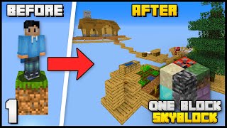 Minecraft Skyblock But You Only Get ONE BLOCK  A New Adventure 1 [upl. by Atikehs719]