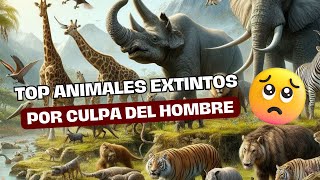 Top Animales Extintos por CULPA DEL HOMBRE 🥺🦖 [upl. by Arelc]