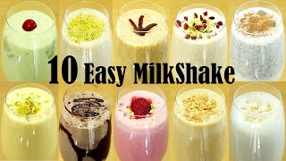 10 Easy Milkshake Recipe – How to Make Milkshake at Home [upl. by Josephina545]