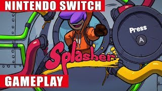 Splasher Nintendo Switch Gameplay [upl. by Malia]