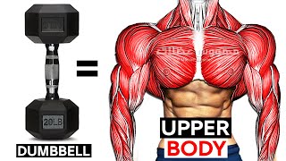 UPPER BODY WORKOUT WITH DUMBBELLS Shoulderforearmschesttricepsbackbiceps [upl. by Eiramasil]