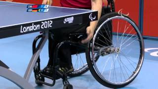 Table Tennis  GER vs CHN  Mens Singles Cl 45 Quarterfinal1 M3  London 2012 Paralympic Gamesmp4 [upl. by Enale]