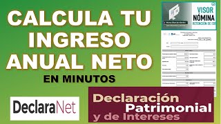 VISOR DE NÓMINA Cómo calcular tu Ingreso Anual Neto Declaración Patrimonial y de Intereses 2024 [upl. by Cassandre]