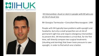 IIH Intervention shunt or stent in people with IIH who are at risk of visual loss [upl. by Stephani932]