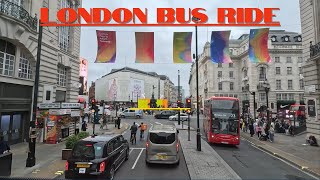 LONDON BUS RIDE ON ROUTE 9 FROM HAMMERSMITH TO COVENT GARDEN [upl. by Anileuqcaj608]