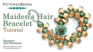 Maidens Hair Bracelet  DIY Jewelry Making Tutorial by PotomacBeads [upl. by Ilocin]