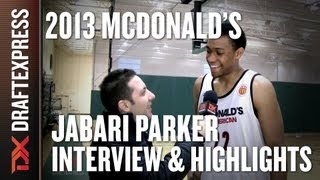 Jabari Parker  2013 McDonalds AllAmerican Game  Interview amp Practice Highlights [upl. by Ilario]