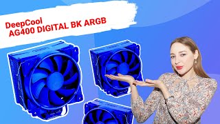 НИКС Компьютерный Супермаркет видео про Кулер для процессора DeepCool AG400 DIGITAL BK ARGB RAG400 [upl. by Humfried]