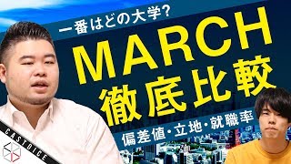 【MARCHどこが1番？】マーチを偏差値・立地・学生数・就職率などで比較【大学選び】 [upl. by Rehtaef352]