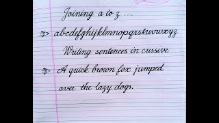 cursive writing for beginnerscursive writing sentence  cursive handwriting practice for beginners [upl. by Ettennan]