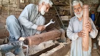 Old Man Making Wooden Mortar and Pestle ll Danda ll Kondi Danda ll Wood Working ll Ls Skills [upl. by Asilim663]