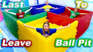 Playing Last To Leave Lego Ball Pit [upl. by Klepac]