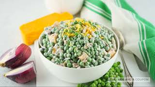 Easy Old Fashioned Pea Salad Recipe [upl. by Allerie]