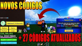 NOVO CÓDIGO  27 CÓDIGOS DE EXP BELI E RESET DO BLOX FRUITS  blox fruit codes roblox [upl. by Eniamert]