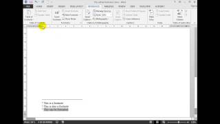 How to insert footnotes in Word 201320102007 and using the ShiftEnter command [upl. by Isola]