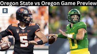 Oregon State vs Oregon Game Preview  College Football Game Predictions [upl. by Yuzik]