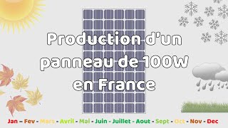 Production d’électricité d’un panneau photovoltaïque de 100W en France durant lannée ☀️⛅🌨️❄️🍂 [upl. by Schram202]