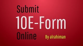 How to Submit 10E Form Online Malayalam [upl. by Notseh366]