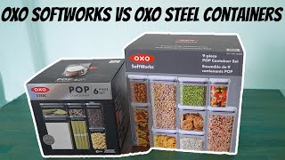 OXO Softworks vs OXO STEEL Containers Review and Comparison [upl. by Yentruok]