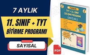 TYT  11Sınıf Çalışma Programı  Sayısal  7 Aylık  Ücretsiz  YKS  PDF [upl. by Tolmann202]