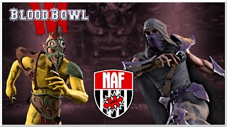 Blood Bowl 3  NAF WCQ R6  Whirly Dervish Wood Elf vs Misspelled Tree Dark Elf [upl. by Anawik]