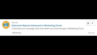 Datorama Reports Advanced in Marketing Cloud Salesforce Trailhead Answers [upl. by Kaylee406]