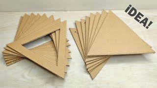 Easy Cardboard Craft Ideas for Home Decor  Wall Decoration with Cardboard [upl. by Evers309]