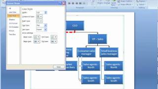 Office 2007 Demo Format lines in your SmartArt graphic [upl. by Ahsilam]