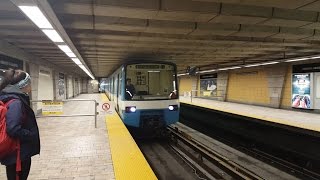 Sortie du métro de Montréal STM la ligne 4 jaune tout le trajet MR63 [upl. by April350]