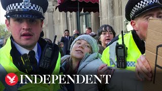 Greta Thunberg arrested during climate protest in London [upl. by Nari193]