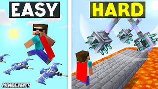 NOOB vs PRO EASY TO HARD BUILD BATTLE CHALLENGE IN MINECRAFT [upl. by Ylrebmyk]