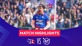 Nepal vs Namibia Match Highlights  Nepal T20I Tri Series [upl. by Arnaldo]