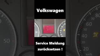 VW SERVICE MELDUNG SELBST ZURÜCKSETZEN PER TASTENKOMBINATION lifehack vw tipps trick werkstatt [upl. by Elbertina]