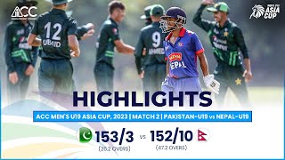 ACC Mens U19 Asia Cup  PakistanU19 vs NepalU19  Highlights [upl. by Ntsud]