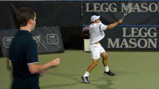 Tennis Lessons  Forehand Follow Through [upl. by Wappes]