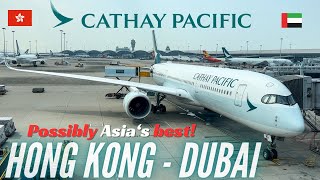 MUST FLY Cathay Pacific  Hong Kong  Dubai  Cathay Pacific Economy Class  A350900  Trip Report [upl. by Belcher]