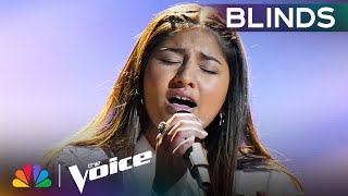 SixteenYearOld ChrisDeos Unbelievable Performance of quotI Wont Give Upquot  Voice Blind Auditions [upl. by Ezzo]