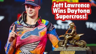 Jett Lawrence wins Daytona Supercross 🏆 [upl. by Veriee]