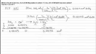 Titration Weak acid  Strong base Before equivalence point [upl. by Derriey982]