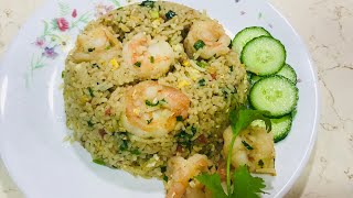 Prawns fried rice  egg fried rice by apna desi khana [upl. by Noirad]