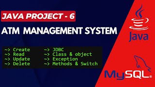 ATM Management System  Bank   Java and SQL  Java Project  6 [upl. by Pillsbury817]