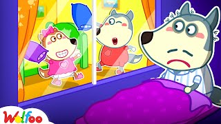 Go Away Daddy Daddy Feels Lonely in Sleepover Party  Kids Stories About Wolfoo Family🤩Kids Cartoon [upl. by Llemij]