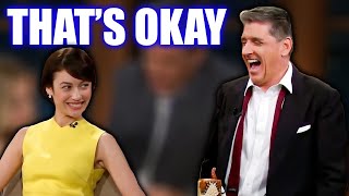 Olga Kurylenko warned Craig Ferguson quotDont look at me like thatquot [upl. by Cyrill496]