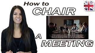 Chair a Meeting in English  Useful English Phrases for Meetings  Business English [upl. by Gnouhp]