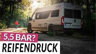 Der optimale Reifendruck Wohnmobil und Van  Brauche ich 18 Zoll für mehr Komfort  55 bar [upl. by Rakabuba992]