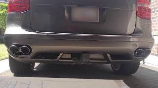 Porsche Cayenne GTS cold start stock exhaust [upl. by Eyr]