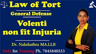 volenti non fit injuria  General Defences  law of Tort  Tamil  DrACNakshathra [upl. by Aikkin]