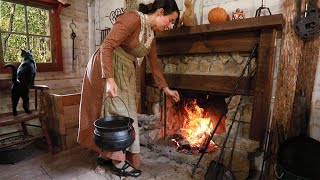 Cauldron Cooking Vegetable Soup 1830 Historic Recipe [upl. by Llabmik]