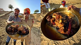 Dundlod राज घराने की शिकार की रेसिपीDHORA RO MAAS🔥Mutton recipe with ROYAL FAMILY Rajasthan🤴 [upl. by Enalda]